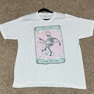 MAD Engine White Tee with Skeleton Graphic
